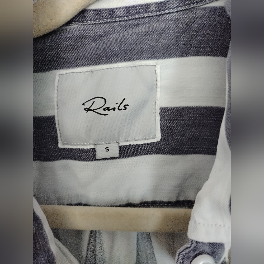 Rails Julian Libson Stripe Collared Button Down T… - image 5